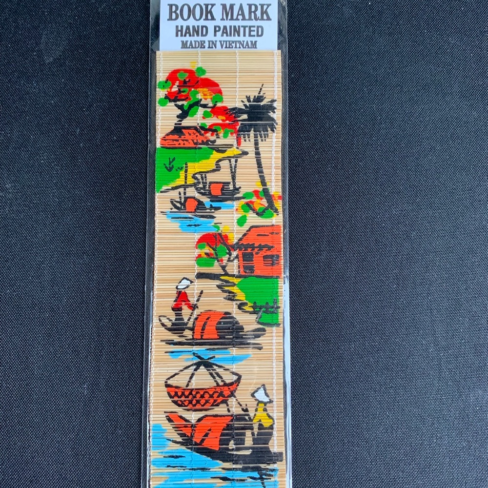 Hand painted bamboo book mark - Design 4